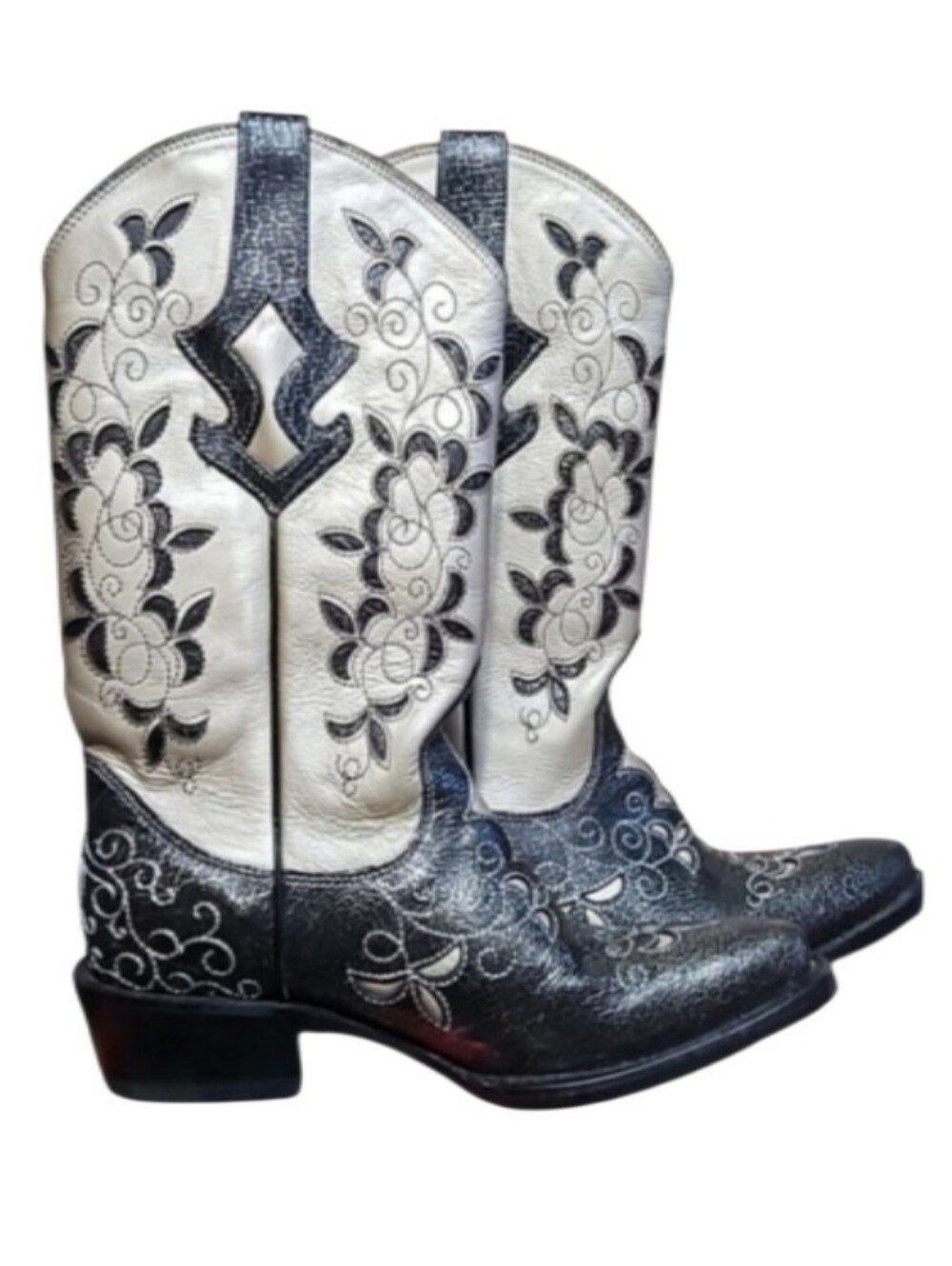 J.B. Dillion Reserve Embroidered Leather Cowgirl Boots